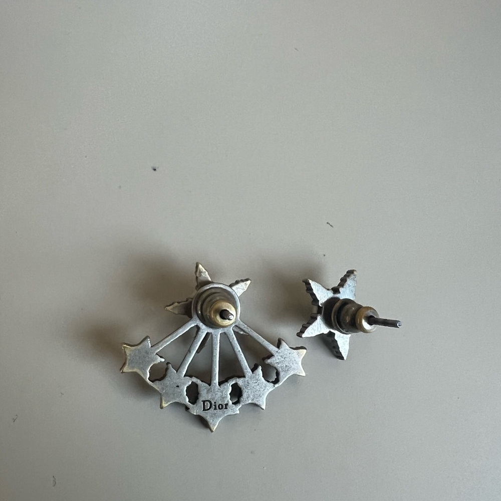 Christian Dior Crystal Star Earrings - Picture 2 of 4